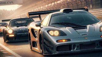 a race cars on a track