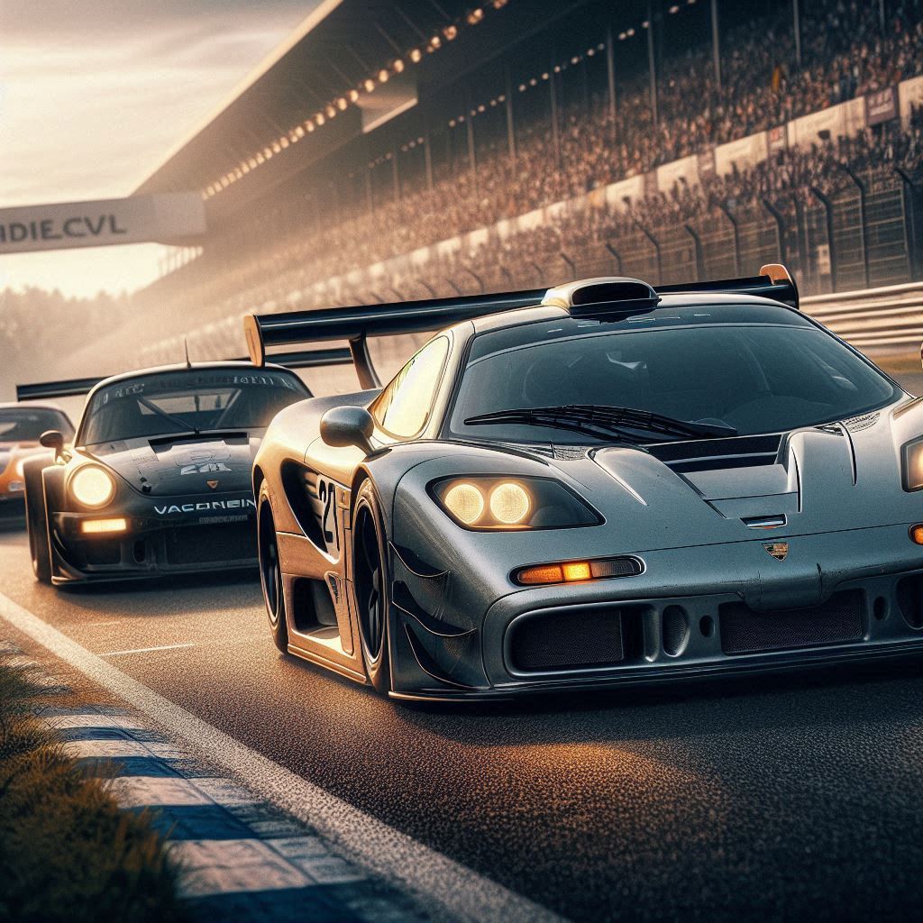 a race cars on a track